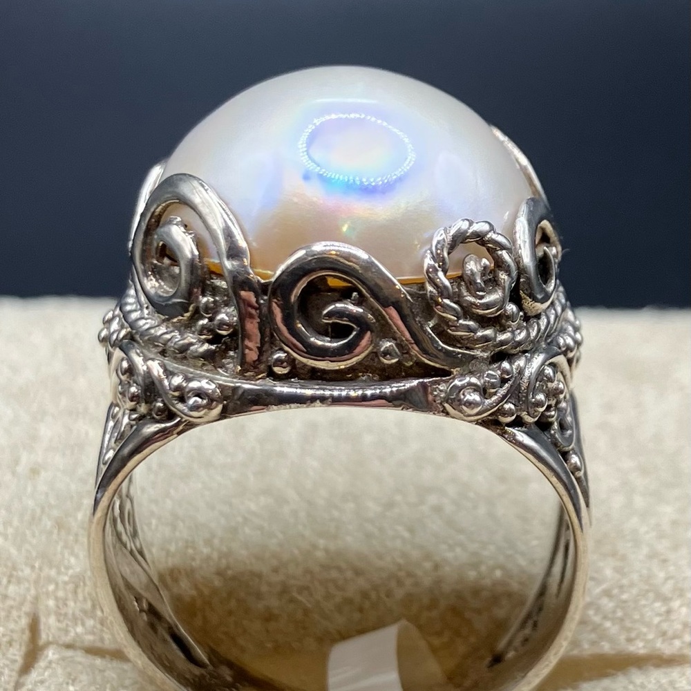 New Sarda mabe pearl ring